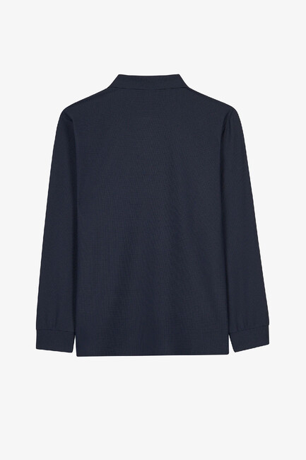 Erkek Ls Waffle Polo Tişört S2620148-4347 Lacivert (2)