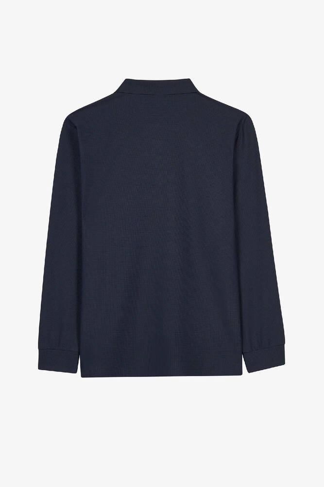 Erkek Ls Waffle Polo Tişört S2620148-4347 Lacivert 