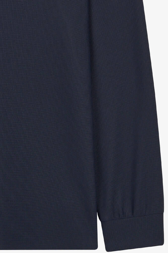 Erkek Ls Waffle Polo Tişört S2620148-4347 Lacivert 