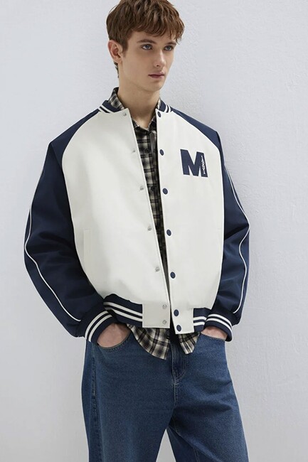 Erkek M Nakışlı Ceket 0110768-86412 Beyaz (1)