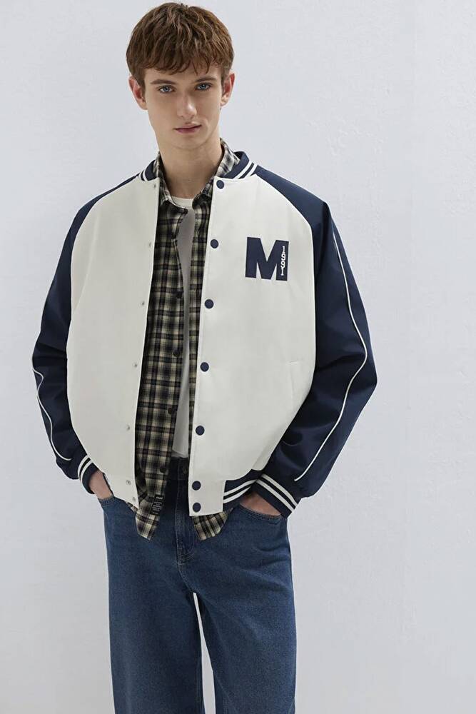 Erkek M Nakışlı Ceket 0110768-86412 Beyaz 