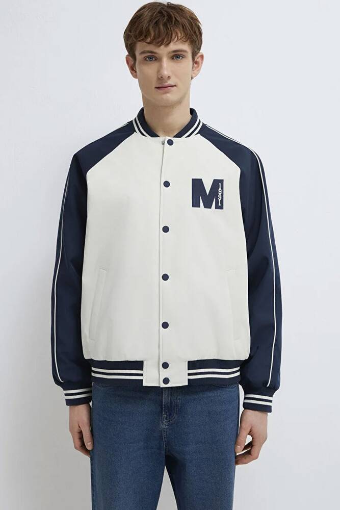 Erkek M Nakışlı Ceket 0110768-86412 Beyaz 