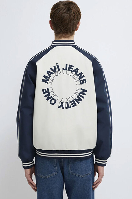 Erkek M Nakışlı Ceket 0110768-86412 Beyaz - Thumbnail