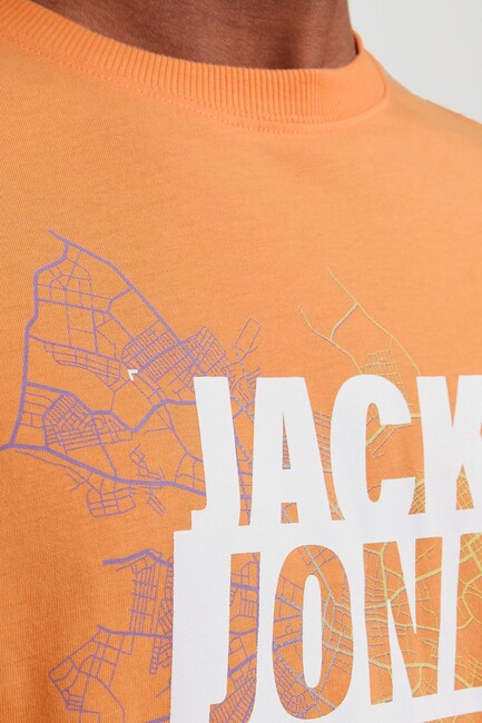 Erkek Map Logo Tişört 12252376 Turuncu (3)