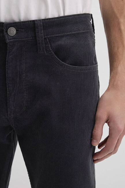 Erkek Marcus Kadife Pantolon 0035182642 Gri - Thumbnail