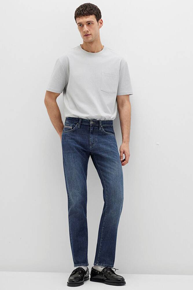Erkek Marcus Mavi Premium Jean Pantolon 0035190652 Mavi 