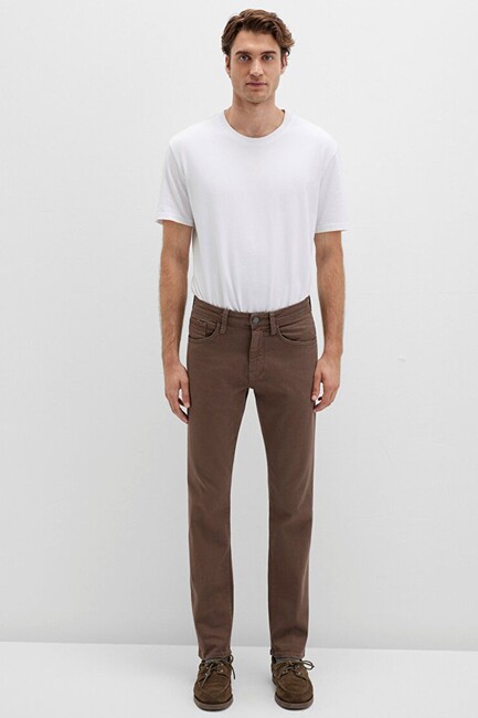 Erkek Marcus Renkli Denim Pantolon 0035190680 Kahve - Thumbnail