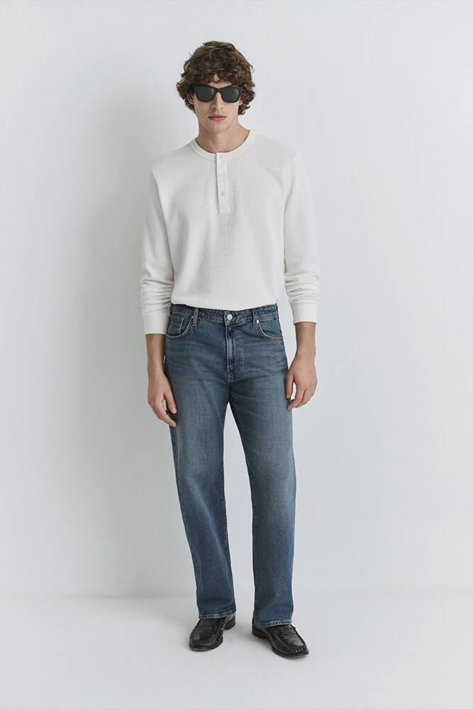 Erkek Marlon Classic Jean Pantolon 0019166-87850 Mavi 