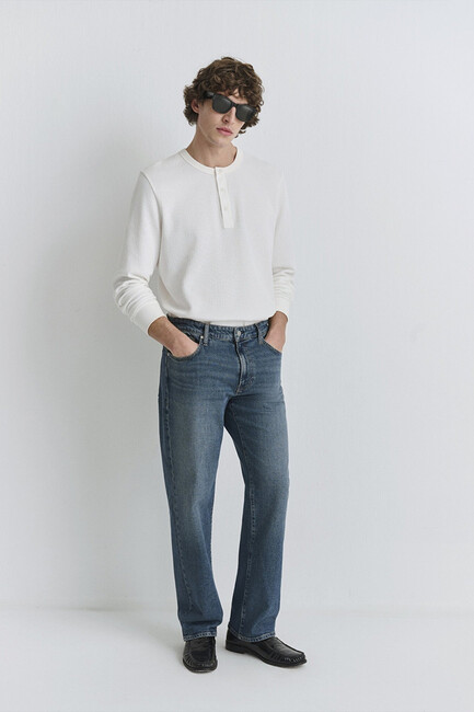 Erkek Marlon Classic Jean Pantolon 0019166-87850 Mavi (2)