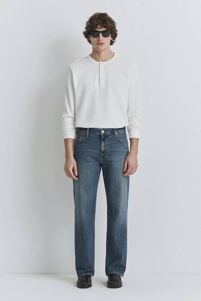 Erkek Marlon Classic Jean Pantolon 0019166-87850 Mavi 