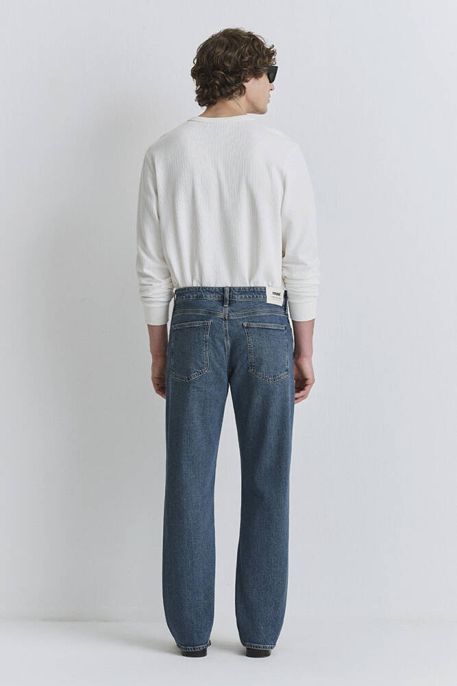 Erkek Marlon Classic Jean Pantolon 0019166-87850 Mavi 