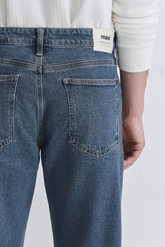 Erkek Marlon Classic Jean Pantolon 0019166-87850 Mavi 