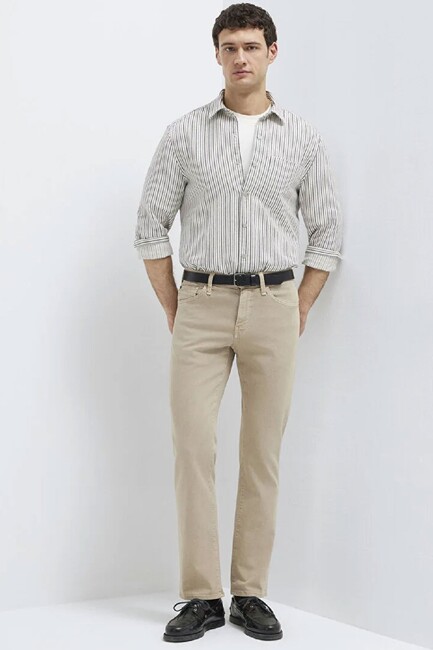 Erkek Martın Comfort Jean Pantolon 0037886566 Bej (2)