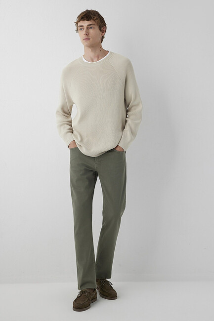 Erkek Martin Comfort Renkli Denim Pantolon 00378A4099 Haki (1)