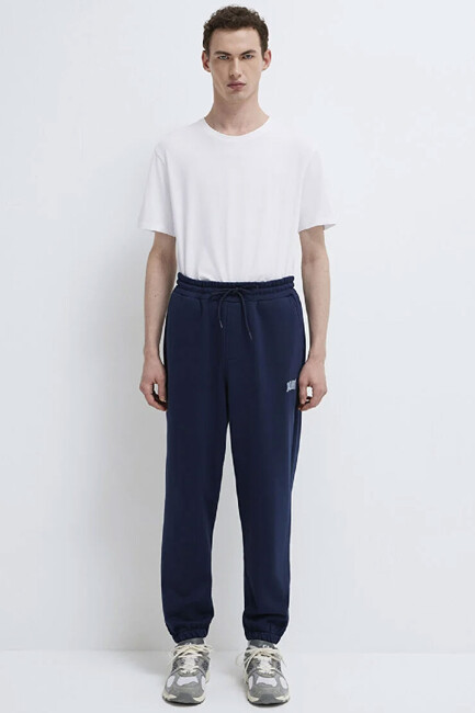 Erkek Mavi Baskılı Eşofman Alt 0010207-70497 Lacivert - Thumbnail