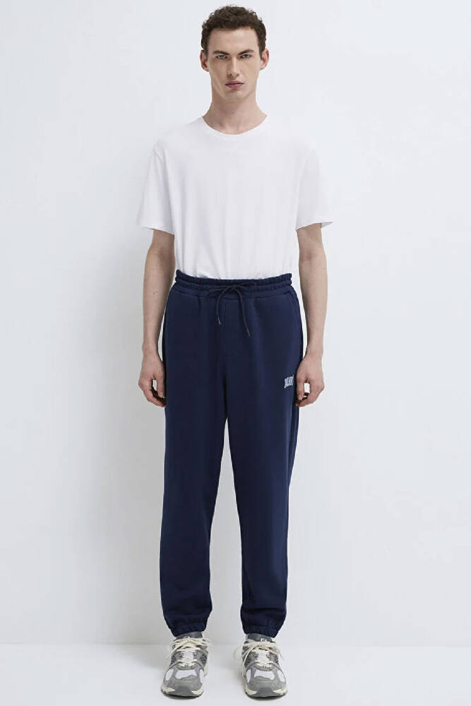 Erkek Mavi Baskılı Eşofman Alt 0010207-70497 Lacivert 