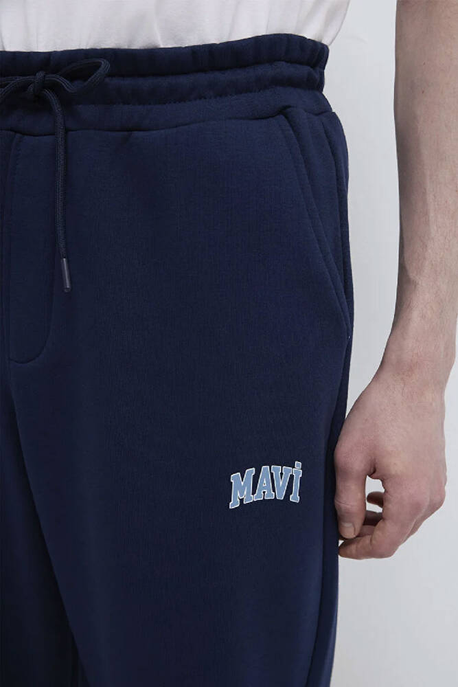 Erkek Mavi Baskılı Eşofman Alt 0010207-70497 Lacivert 