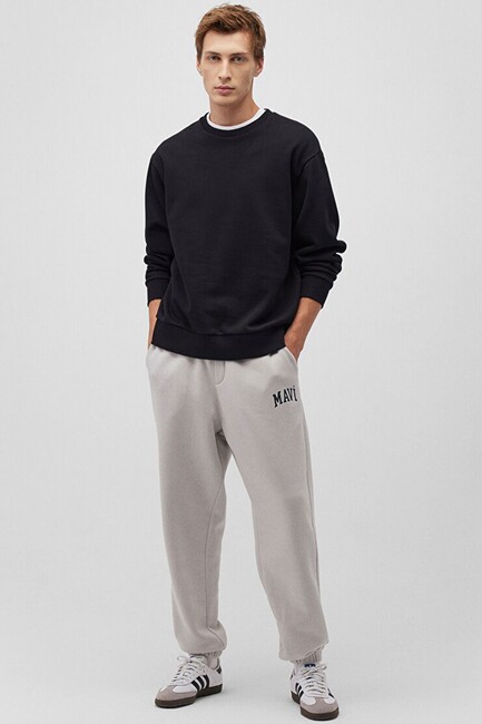 Erkek Mavi Baskılı Eşofman 0010207-70074 Gri (1)