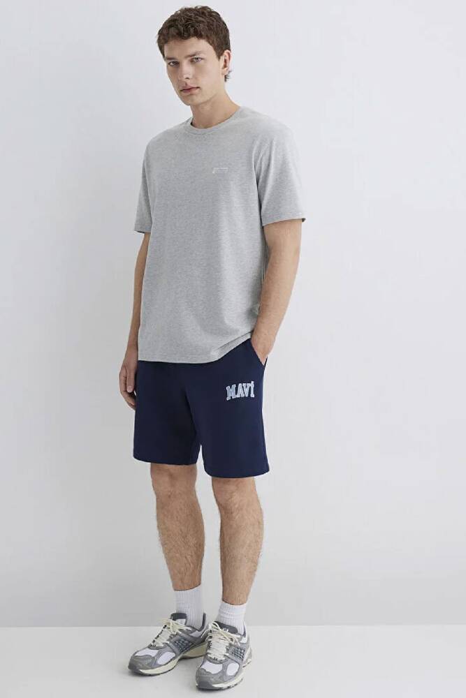 Erkek Mavi Baskılı Şort 0410224-70497 Lacivert 