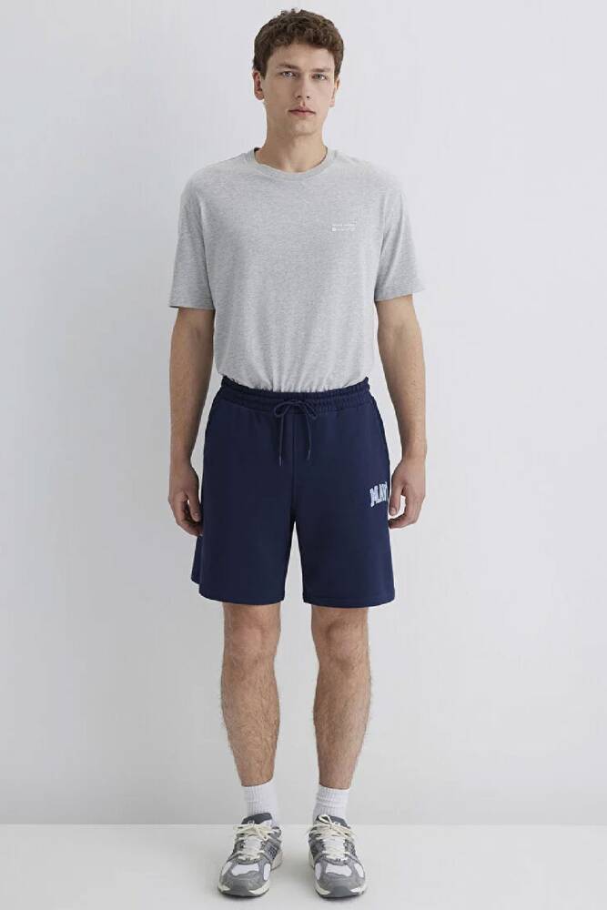 Erkek Mavi Baskılı Şort 0410224-70497 Lacivert 