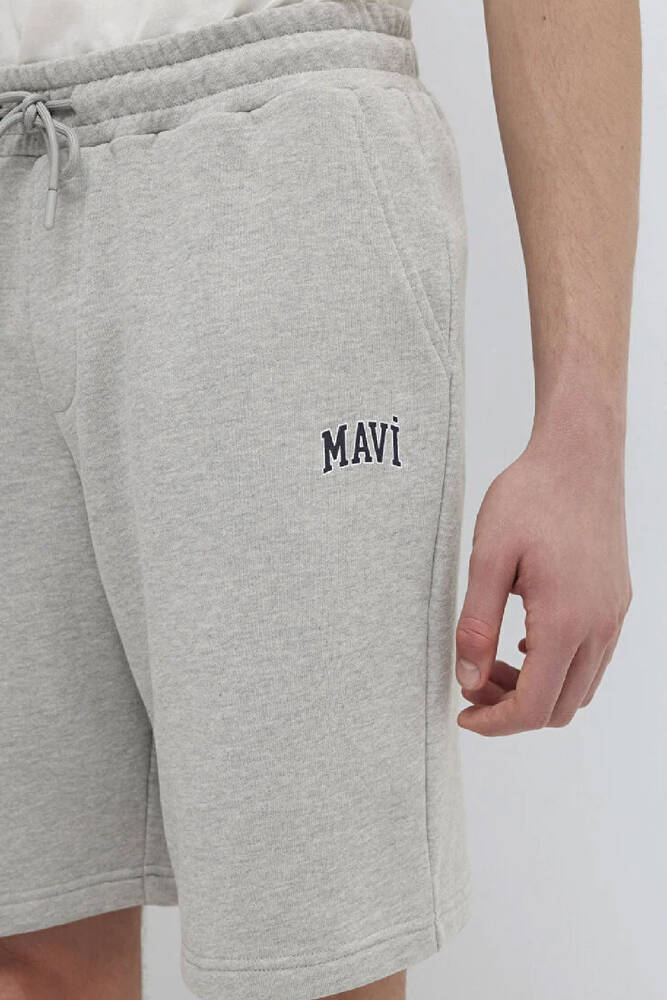 Erkek Mavi Baskılı Şort 0410224-80018 Gri 