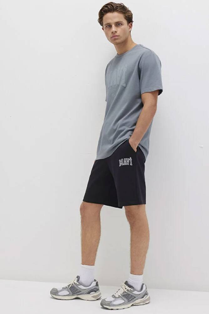 Erkek Mavi Baskılı Şort 0410224-900 Siyah 