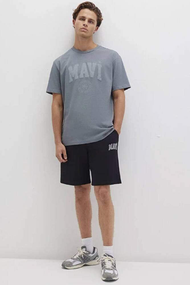 Erkek Mavi Baskılı Şort 0410224-900 Siyah 