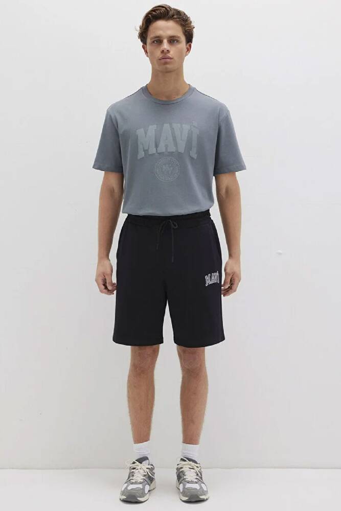 Erkek Mavi Baskılı Şort 0410224-900 Siyah 