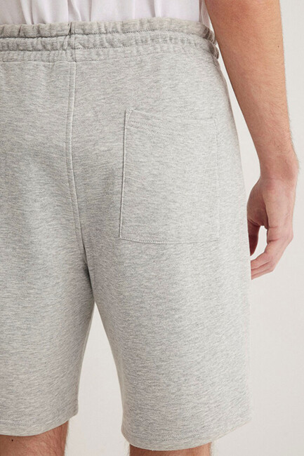 Erkek Mavi Baskılı Şort 0410225-80196 Gri - Thumbnail