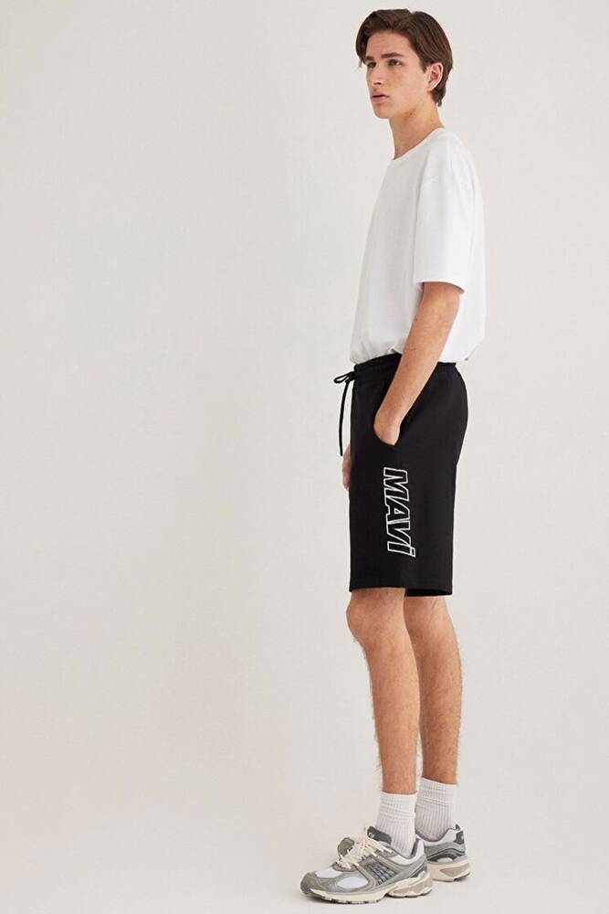 Erkek Mavi Baskılı Şort 0410225-900 Siyah 