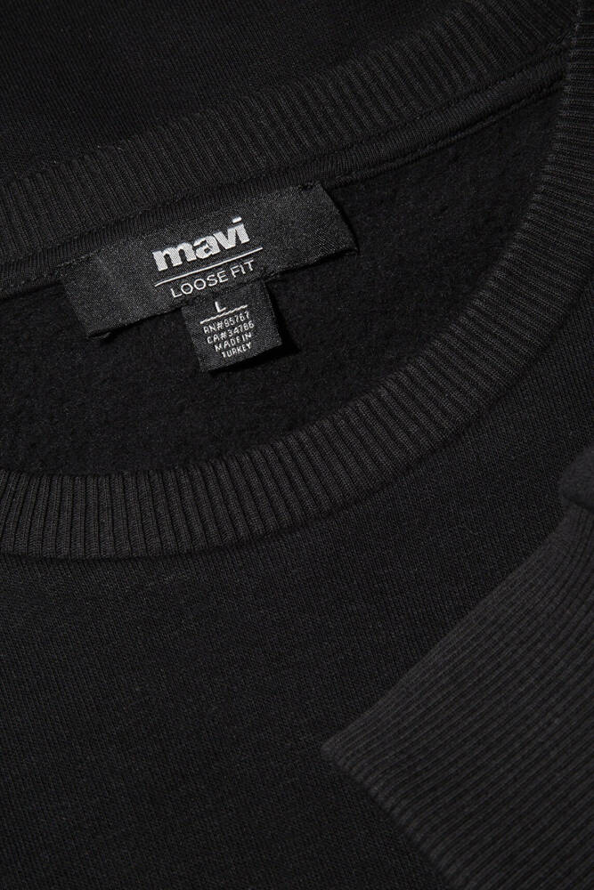 Erkek Mavi Baskılı Sweat 0611716-900 Siyah  - 7