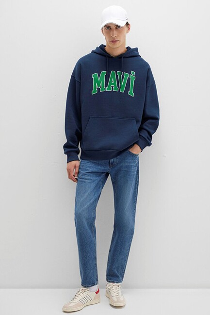 Erkek Mavi Baskılı Sweat 067149-29743 Lacivert (2)