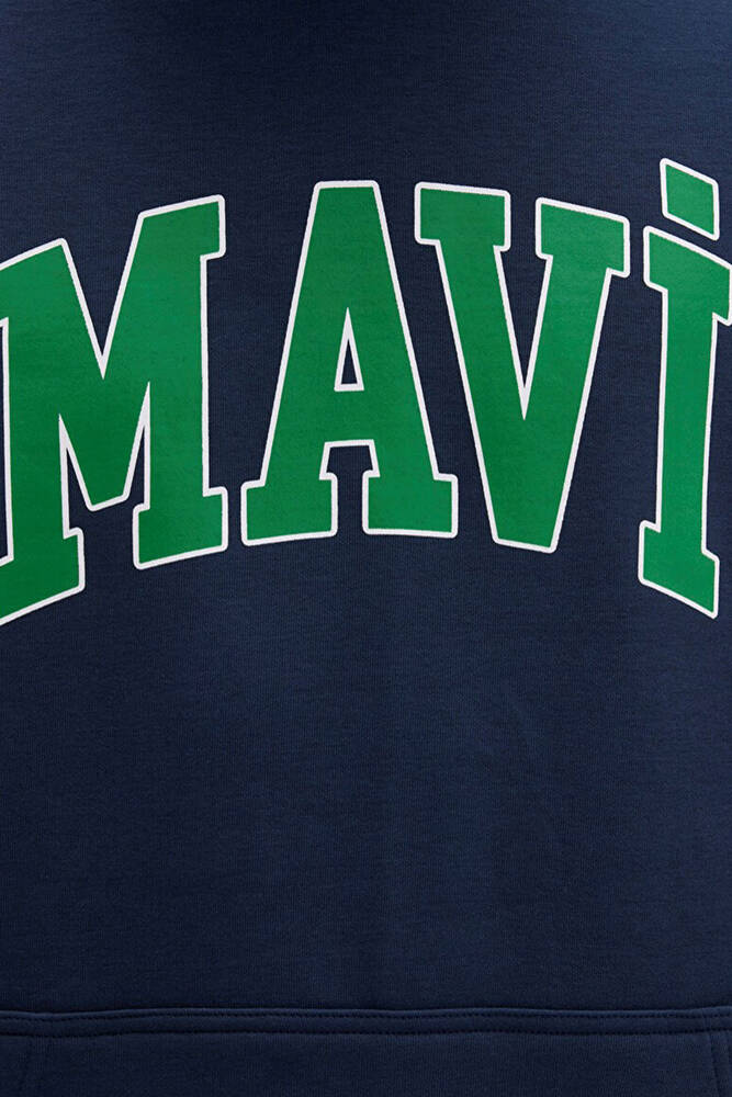 Erkek Mavi Baskılı Sweat 067149-29743 Lacivert 