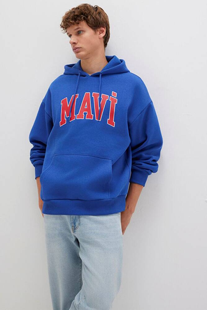 Erkek Mavi Baskılı Sweat 067149-70907 Mavi 