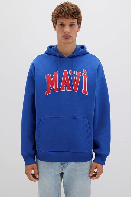 Erkek Mavi Baskılı Sweat 067149-70907 Mavi (3)