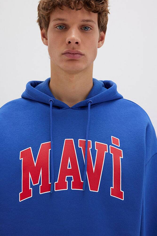 Erkek Mavi Baskılı Sweat 067149-70907 Mavi 