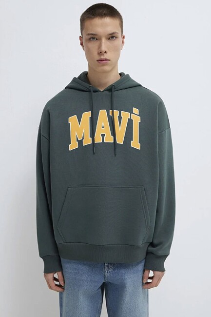 Erkek Mavi Baskılı Sweat 067149-71598 Yeşil (3)