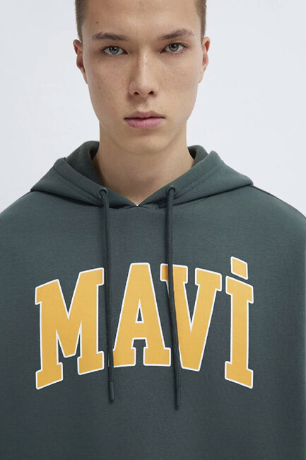 Erkek Mavi Baskılı Sweat 067149-71598 Yeşil - Thumbnail