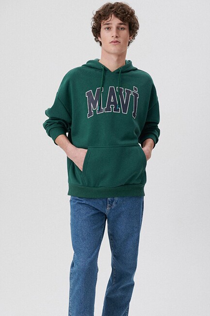 Erkek Mavi Baskılı Sweat 067149-71874 Yeşil (2)