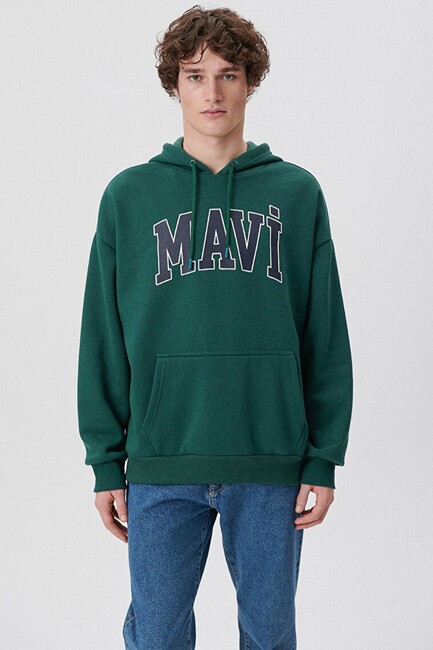 Erkek Mavi Baskılı Sweat 067149-71874 Yeşil (3)