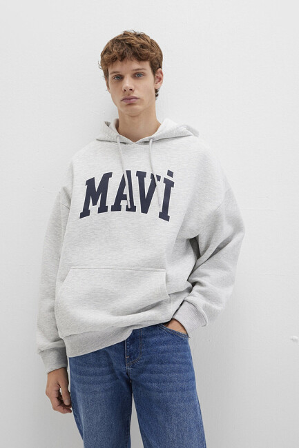 Erkek Mavi Baskılı Sweat 067149-80196 Gri  (1)