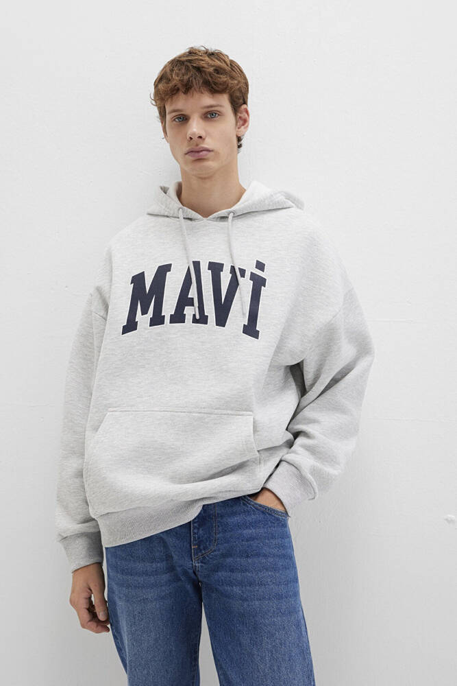 Erkek Mavi Baskılı Sweat 067149-80196 Gri  - 2