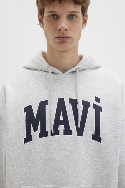 Erkek Mavi Baskılı Sweat 067149-80196 Gri  - 5