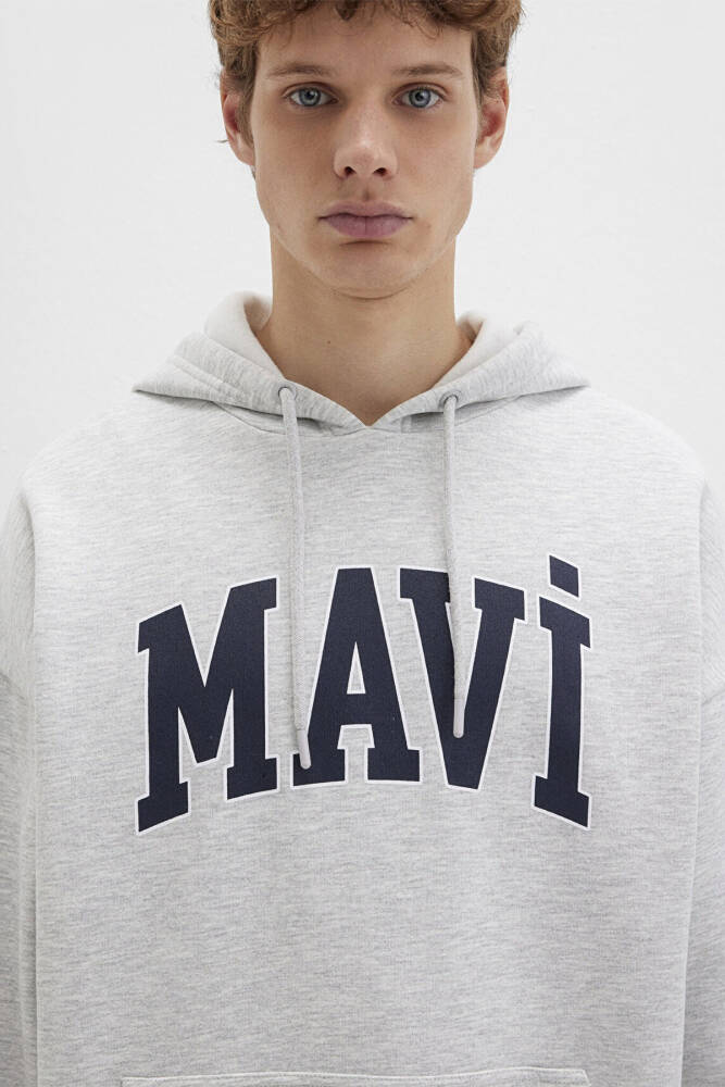 Erkek Mavi Baskılı Sweat 067149-80196 Gri  - 5