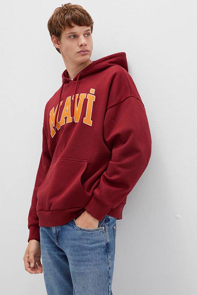 Erkek Mavi Baskılı Sweat 067149-85493 Bordo 