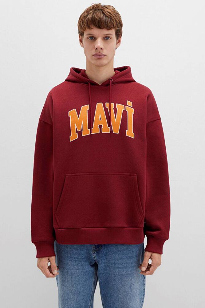 Erkek Mavi Baskılı Sweat 067149-85493 Bordo 
