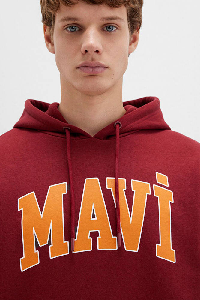 Erkek Mavi Baskılı Sweat 067149-85493 Bordo 