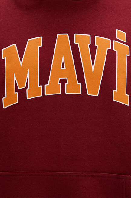 Erkek Mavi Baskılı Sweat 067149-85493 Bordo - Thumbnail