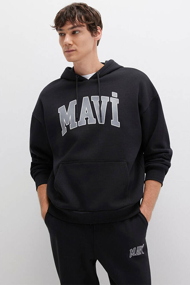 Erkek Mavi Baskılı Sweat 067149-902 Siyah 