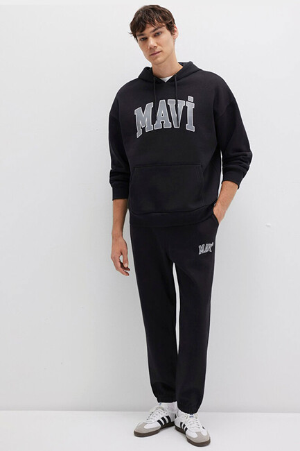 Erkek Mavi Baskılı Sweat 067149-902 Siyah (2)